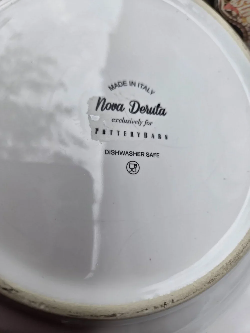 Nova Deruta Italian Ceramic Pasta Bowls For Pottery Barn - Handpainted Floral